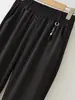 Pantalones de Madre Estilo Nuevo 2026 Otoño Cintura Elástica Pantalones Largos de Pierna Recta para Mujeres de Mediana Edad y Mayores Pantalones Casuales Gruesos con Estilo