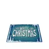 Tapete de casa de diatomita com atmosfera decorativa de Natal estilo Ins, resistente à sujeira e antiderrapante, capacho para porta de entrada