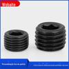 Plugue sextavado preto plugue de rosca fina métrica plugue de parada de anteparo plugue de tubo M5M6M8M10 * 0.8/1/1.5
