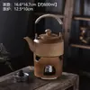 Tetera Grande de Gres Vintage para Preparar Té, Tetera Sencilla para Hogar y Oficina con Taza de Té para Preparar Té