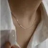 Colar de Pérolas Coreano e Japonês Mais Vendido para Mulheres Sensação de Alto Padrão Corrente de Clavícula de Prata Quebrada Design de Nicho Corrente Longa para Suéter Choker de Luxo Leve