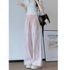 150 Pantalones Yamamoto Bordados de Lazo Corto para Mujer 2025 Verano Holgado Dape Pierna Ancha Look Casual 150