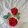 Transfronteiriço novo 2 flores de rosa simulação altura simulação decoração de casamento decoração de casa adereços de fotografia atacado