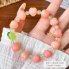 Polvo de Flor de Durazno Raíz de Bodhi Tallado Melocotón Pulsera de Bodhi de Círculo Único para Mujeres, Cuentas Budistas, Joyería de Pulsera Coleccionable al por Mayor