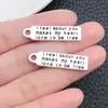 Colgante Inspirador Letra Inglesa Plata Antigua Collar DIY Llavero Encanto de Aleación Accesorios de Joyería Más Vendido en Amazon