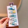 Horquilla de arena movediza Sanrio para niños, niña Kulomi no daña el flequillo, horquilla para cabello suelto, clip dulce para niña