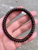 Madera de Palisandro Rosa de Hoja Pequeña India Material Viejo DIY Perla Roja del Sur 15mm Diseño Círculo Único Pulsera de Cuentas Budistas para Hombre y Mujer Venta al por Mayor