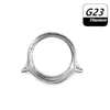 Aro Nasal en Forma de Corazón F316 Transfronterizo, Aro Sin Costura de Aleación de Titanio Pulido, Piercing de Moda Personalizado para Septum Nasal