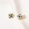 Brincos de Pérola Coreanos de Alta Qualidade 2026, Agulha de Prata Estilo Vintage Chanel Diamante Colorido Estrela de Oito Pontas Brincos de Tarraxa Atacado