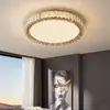 Lámpara de Techo de Cristal de Lujo Ligero para Sala de Estar y Estudio, Minimalista Moderno y Elegante, Diseñador Creativo, Famosa en Internet, Redonda para Dormitorio, Paquete