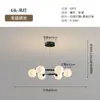 Lustre para Sala de Estar Minimalista Italiano Arte Criativa Anel Lâmpada Atmosférica Preta Vidro de Alto Padrão Feijão Mágico Lâmpada de Hall