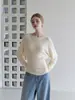 Otoño 2026 Nuevo Elegante Casual Estilo Francés Perezoso Sensación Relajada Hueco Cintura Ceñida Botón Top de Punto Mujer