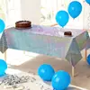 1*2,7m Toalha de Mesa para Festa Toalha de Mesa Laser Onda Decoração de Mesa para Festa de Casamento Aniversário Toalha de Mesa Listrada de Animais