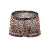 CLEVER-MENMODE cueca masculina sexy de malha transparente com estampa de leopardo Lingerie sexy europeia e americana atacado