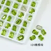 Dongzhou Cristal 8*6 Rectangular Octagonal Fondo Puntiagudo Destello Diamante K9 Vidrio Piedra Preciosa Tallada Alta Calidad Joyería Accesorios para Arte de Uñas