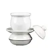 Copo de Água Benta Branco Puro, Ornamento Budista, Copo de Lâmpada a Óleo, Copo de Oferenda Branco, Copo de Lâmpada a Óleo Transfronteiriço para Exportação com Tampa