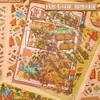 Yuxian Fangcun Reino Secreto 9.0 Pegatinas de Paisaje en Miniatura, Pegatinas de Escena Estilo Pastoral Sanador, Juguete para Niños para Alivio del Estrés DIY