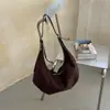 Bolsa de Mão Estilo Preguiçoso para Mulheres 2026 Nova Outono/Inverno Retrô Grande Capacidade Bolsa Tote de Camurça Versátil para o Dia a Dia Bolsa de Ombro