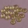 Novo Chegada Xizang Prata Vazado Flor Tamanho Grande e Pequeno Chapéu de Flor Porta-Flor Joias Acessórios Semiacabados DIY Acessórios para Pulseira de Cristal