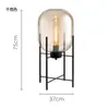 Lámpara de mesa de cristal decorativa minimalista post-moderna nórdica para comedor, luz de lujo retro, sala de exposiciones, sala de estar, dormitorio, lámpara de pie de bola