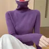 Estilo de Alta Gama con Abrigo, Camisa de Cuello Alto para Mujer, Estilo Otoño e Invierno, Suéter de Punto con Cuello de Pelo con Cárdigan Ajustado por Dentro