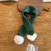 Bufanda de Punto Cruz con Forma de Corazón para Niños y Niñas, Calentador de Cuello de Lana Tejida para Bebé, Resistente al Viento y Cálido para Otoño e Invierno, de Moda