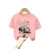 Roupa Infantil Meninos Verão Camiseta 100% Algodão 2026 Novo Estilo de Verão para Crianças Maiores, Blusa de Verão Elegante de Manga Curta para Meninos