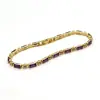 Pulsera de Tenis de Circonita Morada Simple de Lujo Europea y Americana Transfronteriza Aliexpress para Mujer, Versátil y al por Mayor del Fabricante
