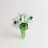 Enfeites de Flores Artificiais Mini Esmaltadas Zibo Decoração de Casa Artesanato Esmaltado Boshan Enfeites para Mesa de Escritório