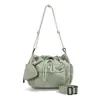 2026 Bolso de Hombro de Nailon de Estilo Casual Simple Nuevo para Mujer, Bolso Tote de Cordón a la Moda, Bolso Cruzado para Viajes Diarios