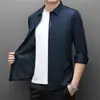 Novo TikTok Mesmo Estilo Inverno Slim Fit Forrado com Lã Engrossado Roupa Masculina de Polegada Masculino Jovem Gola Sem Marcação Acesso Duplo Forro