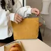 Bolsa de Maquillaje de Pana Gran Capacidad para Retoque de Labial Billetera para Monedas Portátil para Teléfono Celular Bolso de Mano Color Sólido Bolsa de Almacenamiento Se Puede Personalizar el Logo