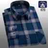 Camisas de Manga Larga de Algodón Puro Cepillado para Hombre de Primavera y Otoño para Jóvenes y Adultos Camisas Casuales de Algodón a Cuadros Tops para Hombre Tallas Grandes