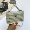 Bolso de Mano Texturizado de Alta Gama Transfronterizo para Mujer 2026 Nuevo Estilo Veraniego de Playa Bolso Cruzado Tejido de Cadena de Lujo Ligero