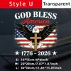 Calcomanías Populares para Parachoques de Coche Transfronterizas, Pegatinas Conmemorativas del 250 Aniversario Americano, Decoraciones para Ventanas de Coche, Pegatinas de Comercio Exterior