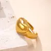 Joyería Transfronteriza Europea y Americana de Acero Inoxidable Fundición de Alta Gama Anillo de Amor Chapado en Oro de 18K Fabricante de Anillos Abiertos Venta al por Mayor