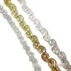 Adorno de Encaje Dorado y Plateado con Hilo en Forma de S Ondulada del Fabricante para Ropa, Accesorios para el Cabello, Decoración Hecha a Mano DIY