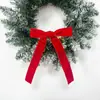 Stock Disponible 12 Piezas/Paquete Cinta de Terciopelo Corona de Navidad Colgante de Lazo Decoración de Árbol de Navidad Colgante Caja de Regalo
