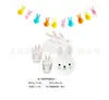 Conjunto de talheres descartáveis de Páscoa Páscoa coelho prato de papel copo toalha de papel corda bandeira festa de aniversário infantil