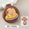 Peine de Cojín de Aire de Conejillo de Indias Lindo de Dibujos Animados Espejo Mini Integrado Peine de Belleza Plegable para Niña Peine de Masaje Plegable para Viaje