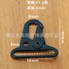 Cuerda Táctica para Pistola de Exterior Lanyard de Fanático del Ejército Hebilla Hawk Aleación de Zinc Multifuncional Escalada en Roca Electrólisis Negro Hebilla de Gancho de Escalada