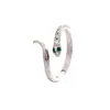 Anillo Pequeña Serpiente Ojos Verdes Año de la Serpiente Nueva Moda Sentido del Diseño Anillo Articulado Cobra de Circonita Anillo Inteligente de Serpiente