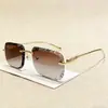 Nuevas Gafas de Sol de Moda, Gafas de Sol Sencillas Sin Marco de Gama Alta, Gafas de Sol Casuales y Versátiles Anti-UV para Mujer