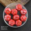 Pulseira de Contas Cerâmicas de Abóbora Coloridas Acessórios para Pulseiras Contas Espaçadoras de Melancia Coloridas Contas Cerâmicas com Furo Reto Joias Pequenas para DIY
