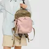 Mochila Ligera para Exteriores para Mujer, Contraste de Colores Rosa y Café, Bolsa Deportiva para Montañismo, Mochila Ligera para Senderismo, Mochila Casual Escolar para Estudiantes