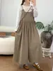 Macacão casual estilo japonês com pregas, modelagem solta para mulheres, coleção outono 2026, rejuvenescedor, calça-saia versátil de perna larga