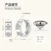 Comercio Exterior Al por Mayor Pendientes Personalizados para Hombre y Mujer Plata de Ley S925 Color D Pendientes de Moissanita Diseño Geométrico Estilo Elegante y Sencillo
