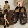 Zapatos de vestir de doble uso, zapatos pequeños de cuero estilo británico para mujer, de suela gruesa, con plantilla oculta para aumentar la altura, estilo preppy, moda otoño 2026, con hebilla de cinturón, versátiles