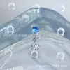 Pendientes de Colgante Redondos Pequeños de Zirconia en Aleación de Titanio Astmf-13 Titanio G23 Roscado Interno Zirconia Labret Joyería para Piercing