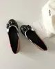 Zapatos de Abuela para Mujer 2026 Primavera Nuevos Bailarinas Retro para Mujeres Menudas con Bloques de Color Cuadros Zapatos Planos Casuales